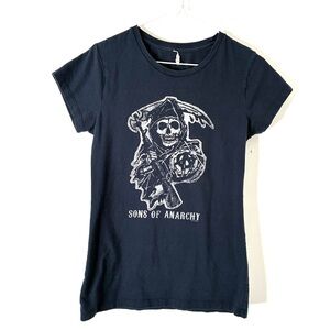 Sons Of Anarchy Navy Blue Graphic Crew Neck Tee